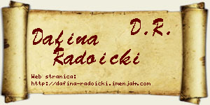 Dafina Radoički vizit kartica